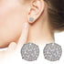 Exquisite Micro Pave 14K White Gold Plated 5A CZ Cluster Men Women Stud Earrings