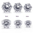 3Pairs Surgical Steel Cubic Zircon 4mm/6mm/8mm Solitaire Men Women Stud Earrings