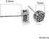 Micro Pave 14K White Gold Plated Black Cubic Zirconia Men Women Cluster Earrings