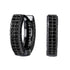 Exquisite Fully Iced Micro Pave Black Cubic Zirconia Men & Women Hoop Earrings