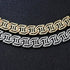 2-Pc ICED OUT Tiger Head 14K Gold Plated CZ Wide 'H' Shape Cuban Chain Necklace