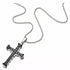 Titanium Stylish & Elegant Black/Gold Cubic Zirconia Cross Pendant Necklace