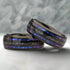 Men's 8mm Gunmetal Tungsten Nebula Meteorite Inspired Comfort-Fit Wedding Band