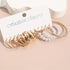 6 Pairs 14K Gold Plated Golden Hoop Earrings With Faux Pearl Decor Korean Style
