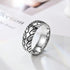 Men 8mm Titanium Motorcycle Tire Tread Pattern & Anodized Inlays Non-Fading Band