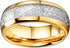 Men's 8mm Titanium Meteorite Inlay Comfort-Fit Polished Engagement Wedding Band