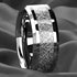 Men's 8mm Titanium Meteorite Inspired Comfort-Fit Polished Wedding Band