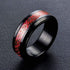 Men's 8mm Tungsten Beveled Edges Red Celtic Dragon Comfort-Fit Wedding Band Ring