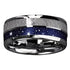 Men's 8mm Titanium Green Marble/Blue Galaxy & Meteorite Comfort-Fit Wedding Band