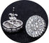 Baguette 18K White Gold Plated Round Cut Cubic Zircon Men Women Cluster Earrings