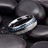 Men's 8mm Tungsten Blue Meteorite Inspired Inlay Comfort-Fit Wedding Band