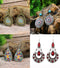 4 Pairs Retro Ethnic Style Multi-Colored Drop Shaped W/Rhinestone Women Earring