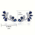 Stunning Cubic Zirconia Blue Sapphire 14K White Gold Plated Earrings for Women