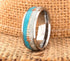 Men's 8mm Tungsten Cupid's Arrow Turquoise & Meteorite Inspired Wedding Band
