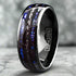Men's 8mm Gunmetal Tungsten Nebula Meteorite Inspired Comfort-Fit Wedding Band