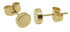 3Pairs 316L Surgical-Steel Flat Round Black Silver Gold Men Women Stud Earrings