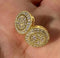 Exquisite Paved 18K Gold Plated Cubic Zirconia Cluster Men Women Stud Earrings