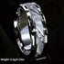 Men 8mm Tungsten Avant-Garde Comfort-Fit Brushed Custom Cut Groove Wedding Band