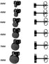 6Pairs 316L Surgical Steel Black Flat Round 3/4/5/6/7/8mm Men Women Stud Earring