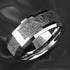 Men's 8mm Titanium Meteorite Inspired Comfort-Fit Polished Wedding Band