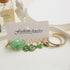 5 Pairs of Golden & Green Hoop Earrings Bohemian Geometric Heart C Shape Jewelry