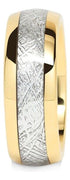 Men's 8mm Titanium Meteorite Inlay Comfort-Fit Polished Engagement Wedding Band