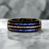 Men's 8mm Gunmetal Tungsten Nebula Meteorite Inspired Comfort-Fit Wedding Band