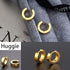 2pcs Titanium Steel Classic Hypoallergenic Men & Women Huggie Hoop Earrings