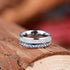 Men's 8mm Tungsten Blue Meteorite Inspired Inlay Comfort-Fit Wedding Band