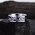 Men 8mm Tungsten Blue Carbon Fiber Steampunk Gear Inlay Comfort-Fit Wedding Ring