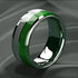 Men's 8mm Titanium Green Marble/Blue Galaxy & Meteorite Comfort-Fit Wedding Band