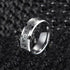 Beveled Edge Mechanical Steampunk Gear Comfort-Fit 8mm Tungsten Wedding Ring