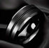 Men's Classic 8mm Tungsten Comfort Fit Black Brushed Centre Groove Wedding Band