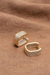 Exquisite Micro Pave 18K Gold Plated Cubic Zirconia Huggie Women Earrings
