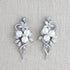 Stunning White Pearl 14K White Gold Plated Cubic Zirconia Women Earrings