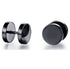 2 Pairs Of 316L Surgical Steel Punk Black & Silver Men Women Barbell Earrings