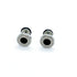 2Pairs 316L Surgical Steel Gold Silver Greek Key Pattern Men Women Stud Earrings