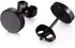 6Pairs 316L Surgical Steel Black Flat Round 3/4/5/6/7/8mm Men Women Stud Earring