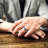 Men's 8mm Rose Gold Tungsten Blue Lapis Lazuli & Meteorite Inspired Wedding Band