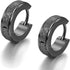 316L Surgical Steel Classic Frosted Men Women Hypoallergenic Huggie Hoop Earring