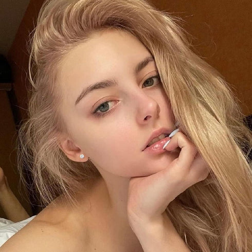 6Pairs 14K Gold Plated Cubic Zirconia 3/4/5/6/7/8mm Stud Earrings For Men Women