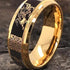 Men 8mm Tungsten Gold Black Dragon Celtic Knot Engraved Engagement Wedding Band