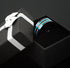 Men's 8mm Titanium Turquoise Wood Comfort-Fit Polished Carbon Fiber Wedding Band