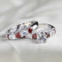 Classic Red Heart Shape 14K White Gold Plated Cubic Zirconia Women's Ring
