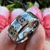 Men 8mm Tungsten Blue Carbon Fiber Steampunk Gear Inlay Comfort-Fit Wedding Ring