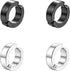 316L Surgical Steel Clip On Men Women Hypoallergenic Non-piercing Hoop Earrings