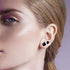 5Pair Stainless Steel Black Cubic Zircon 4/5/6/7/8mm Solitaire Men Women Earring