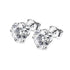 3Pairs Stunning 14k Gold Plated Solitaire Round Cubic Zirconia 6mm Stud Earrings