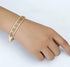 Stunning Floral Pattern 14K Gold Plated Cubic Zirconia Bracelet For Women