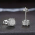 2Pair Exquisite Micro Pave 14K Gold Plated Cubic Zirconia Men Women Stud Earring